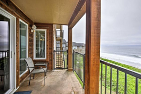 Beachfront Condo with Patio and Views - Walk to Shore!